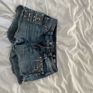 Miss me embellished jean shorts 29